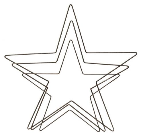 Metallställning - Stjärna - Mellan - 53 x 53 cm - www.frokenfraken.se