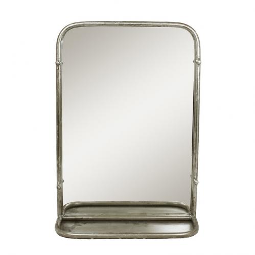Spegel med hylla - Antik silver - 35 x 13 x 50 cm - www.frokenfraken.se