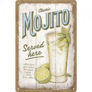 Plåtskylt - Mojito served here - 20 x 30 cm - www.frokenfraken.se