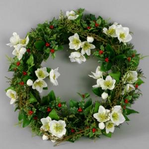 Krans - Christmas Rose - 30 cm - www.frokenfraken.se