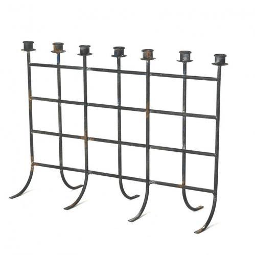Ljusstake - Raw Metall - 7 ljushållare - 60 x 41 cm - www.frokenfraken.se
