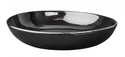 Uppläggninsfat - Stengods Svart - 7 x Ø31 cm - www.frokenfraken.se