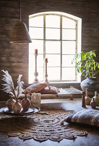 Matta - Boho - Rund Jute - Ø180 cm - www.frokenfraken.se