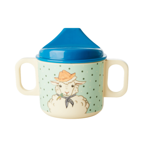 Babymugg - Bondgårdsmotiv - Grön/Blå - 6 x 8 cm - www.frokenfraken.se