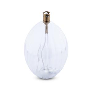 Oljelampa - Vågigt glas - Oval - Mässing - 15,5 cm - www.frokenfraken.se