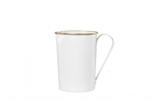 Kanna - Emalj Vit med Guldkant - 14 cm - www.frokenfraken.se