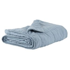 Överkast/Pläd - Blågrå - Quiltad - IbLaursen - www.frokenfraken.se