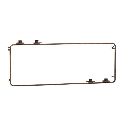 Väggljusstake - Rektangulär 4 ljus - 80 x 34 cm - www.frokenfraken.se