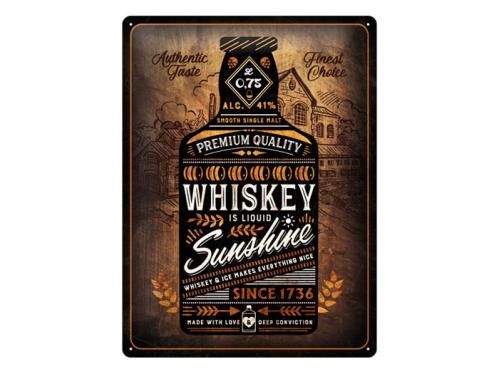 Plåtskylt - Whiskey Sunshine - 30 x 40 cm - www.frokenfraken.se