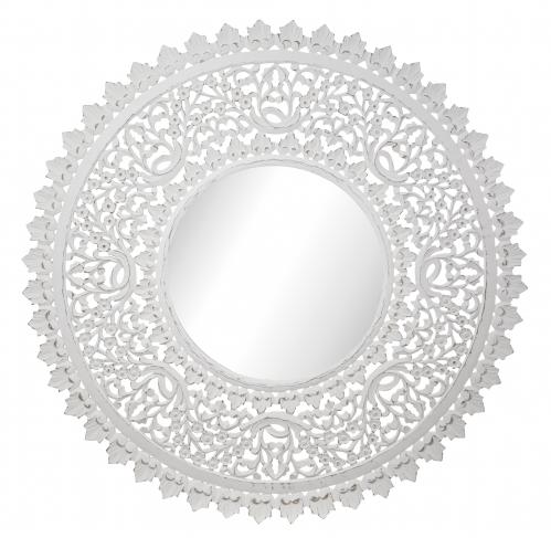 Spegel - Carve - Vit - Ø115 cm - www.frokenfraken.se