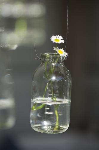Glasflaska - Vas i tråd eller Ljusstake - 8 cm - www.frokenfraken.se