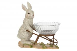 Hare med glasskål - 32 x 18 cm - www.frokenfraken.se
