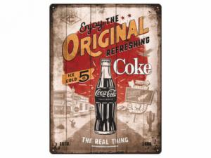 Plåtskylt - Coca-Cola - Original Coke - 30 x 40 cm - www.frokenfraken.se