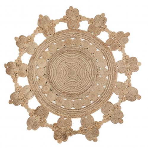 Matta - Boho - Rund Jute - Ø180 cm - www.frokenfraken.se
