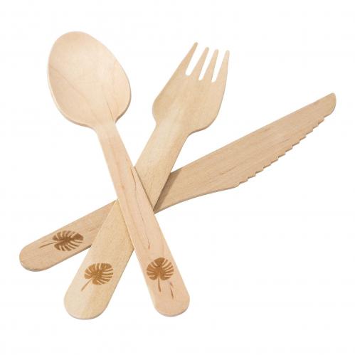 Bestick Tr - Fiesta Wooden Cutlery - 6 set - www.frokenfraken.se