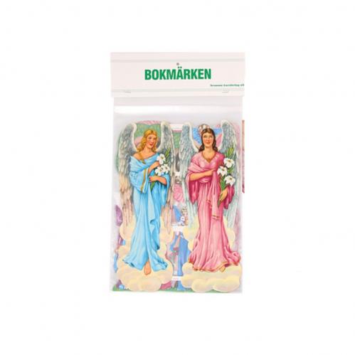 Bokmrken - Gammaldags nglar - Stora - Bl & Rosa - 32 x 11 cm - www.frokenfraken.se