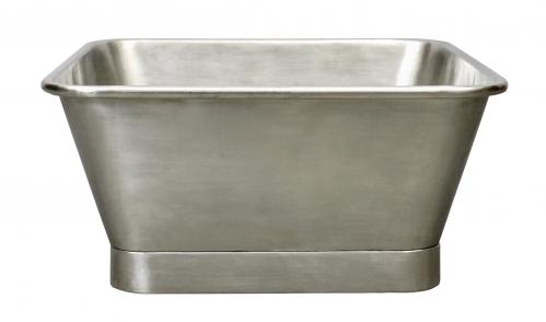 Badkar Stort Fyrkantigt - Badtunna - Nickelpläterad koppar - 140 x 140 x H66 cm - www.frokenfraken.se