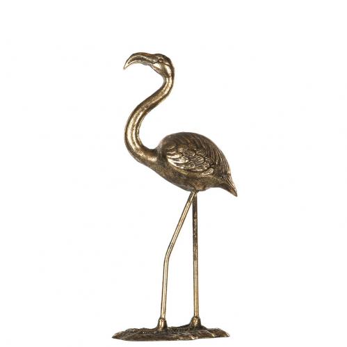 Flamingo - Metall Guld - 46 cm - www.frokenfraken.se