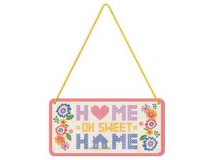 Plåtskylt - Home Sweet Home - 10 x 20 cm - www.frokenfraken.se