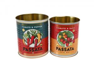 Plåtkruka - Burk i plåt - Retro - Passata - 2 storlekar - www.frokenfraken.se