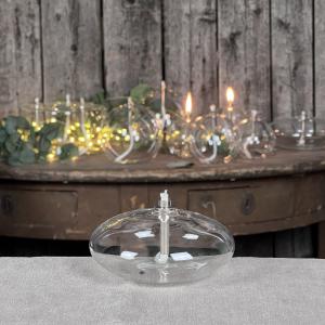 Oljelampa S - Glas - Rund Platt Ellips - Ø10 cm - www.frokenfraken.se