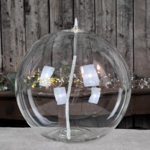 Oljelampa 3XL - Glas - Rund Boll - Ø20 cm - www.frokenfraken.se