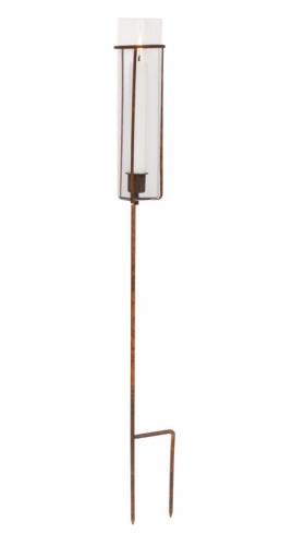 Ljusstake p pinne med glas - lg - kronljus - 70 cm - www.frokenfraken.se