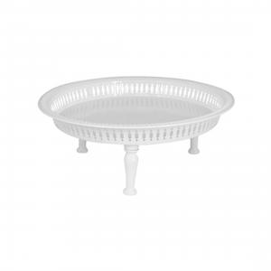 Bricka Erling Vit Liten - Ø 33 x 12,5 cm - www.frokenfraken.se