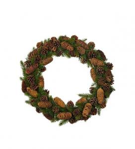 Krans med kottar - Julkrans - ø45 cm - www.frokenfraken.se
