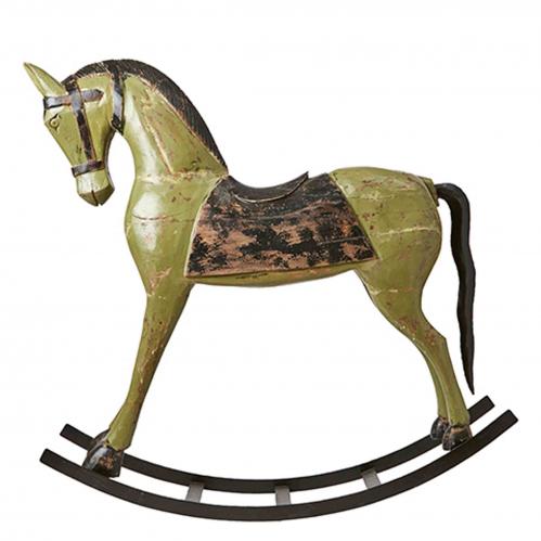 Gunghäst - TROJA Grön - 98 cm - www.frokenfraken.se