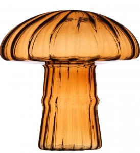 Svamp - Glas - Bärnsten - Mellan - 13 x 13 cm - www.frokenfraken.se