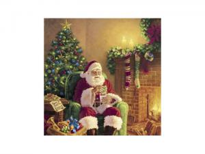 Servetter - Santa at home - 20-pack/33 x 33 cm - www.frokenfraken.se