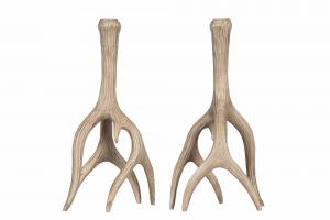 Ljusstake - Renhorn - Natur - 29 cm - 1st - www.frokenfraken.se