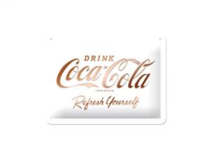 Plåtskylt - Coca-Cola - White - 15 x 20 cm - www.frokenfraken.se