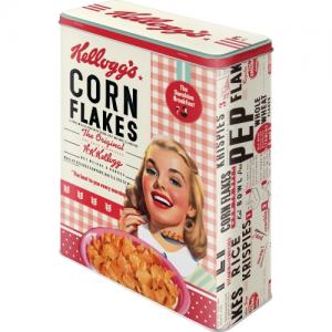 Plåtburk - Kellogg´s - Corn Flakes - Girl - XL - www.frokenfraken.se