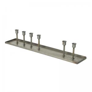 Bordsljusstake - Metall - 6 ljus - 60 x 12 cm - www.frokenfraken.se