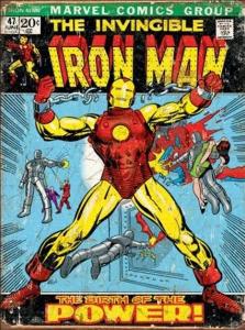 Iron Man Comic Cover - Retro Metallskylt - 32x41 cm - www.frokenfraken.se