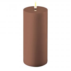 Batteriljus - Blockljus - Mocca - Real Flame - Utomhus - 10 x 20 cm - www.frokenfraken.se