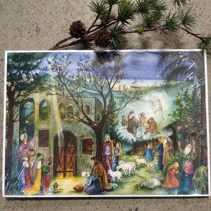 Chokladkalender - Julstall - Adventskalender - 35 x 25 cm - www.frokenfraken.se
