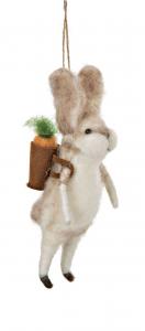 Ulldjur hängade - Kanin med ryggsäck - 13 cm - www.frokenfraken.se