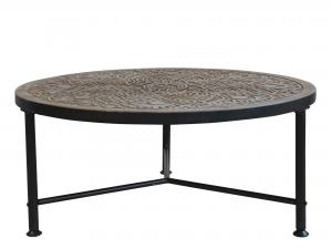 Soffbord med mönstrad skiva - Natur - Ø80,5 cm - www.frokenfraken.se