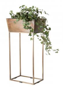 Kruka på piedestal - Brass - Metall - 40 x 28 x H75 cm - www.frokenfraken.se