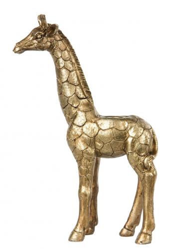 Ljusstake - Giraff i guld fr vanliga kronljus.
