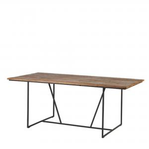Matbord - Med naturfärgad träskiva - 200 x 100 x 75 cm - www.frokenfraken.se