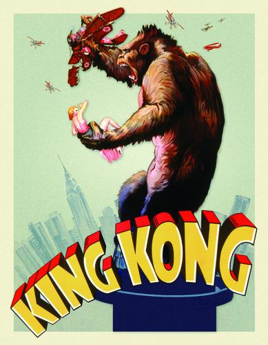 King Kong - Retro Metallskylt - 32x41 cm - www.frokenfraken.se