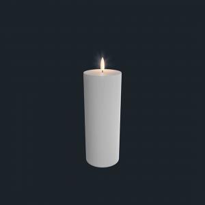 Ljus - Blockljus - Batteriljus i vax med timer - 7,8 x 20,3 cm - www.frokenfraken.se