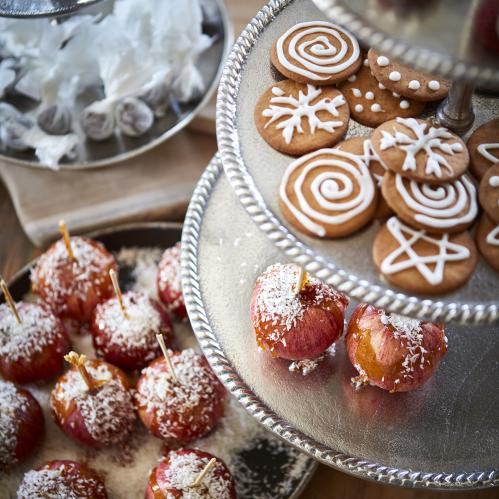 Vningsfat - Cake Stand Silver - 3 vningar - 65 cm - www.frokenfraken.se