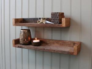 Hylla - Rustik i trä - Natur - 60 x 15 cm - www.frokenfraken.se