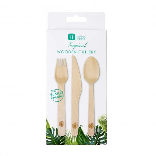 Bestick Tr - Fiesta Wooden Cutlery - 6 set - www.frokenfraken.se