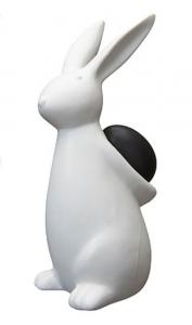 Påskdekoration - Vit - Hare med ägg - 17 cm - www.frokenfraken.se